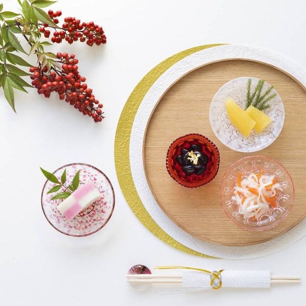 Aderia Handmade Small Glass Plate Pink Sakura Blossoms Design 100mm