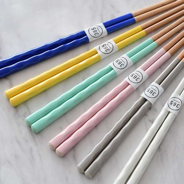 365methods Dishwasher Safe Antibacterial Carved Chopsticks 23cm