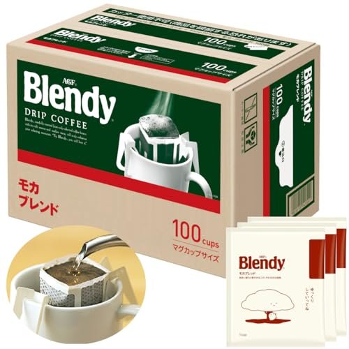 AGF Blendy Drip Coffee Mocha Blend Individual Drip Bags 100 Packets