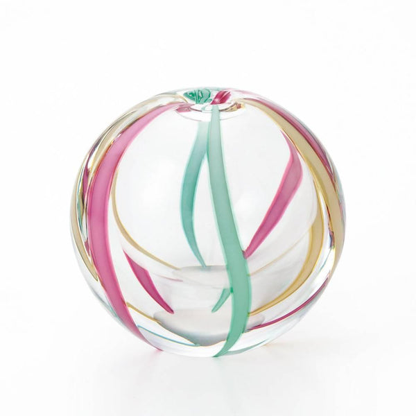Aderia Colorful Glass Temari Ball Small Flower Vase 65mm