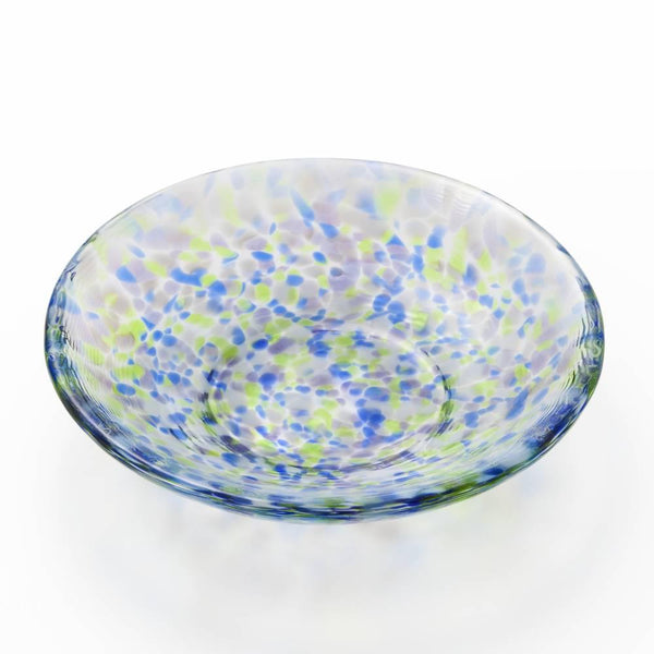 Aderia Handmade Small Glass Plate Water Drops Design 100mm