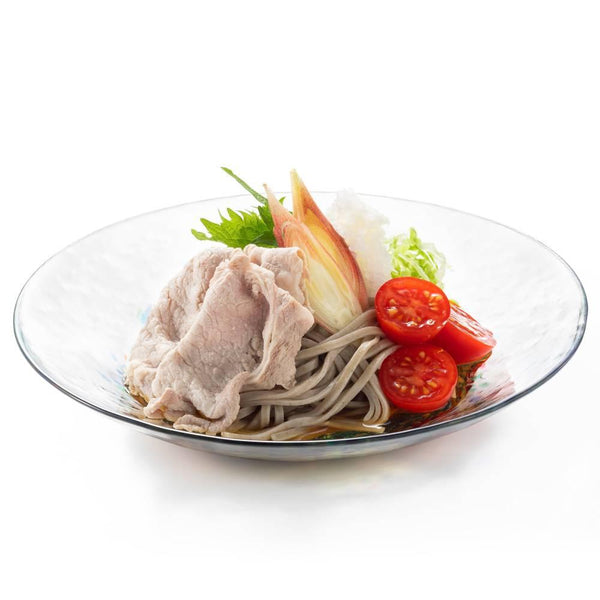 Aderia Large Glass Serving Plate Blue Fireworks Design 230mm