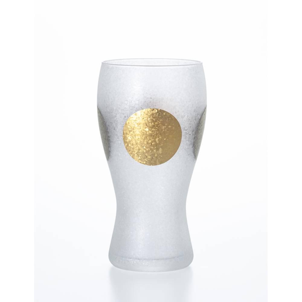 Aderia Premium Gold Sun & Silver Moon Frosted Beer Glass 380ml