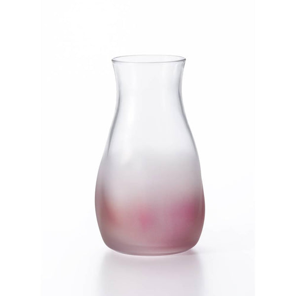 Aderia Tebineri Small Glass Flower Vase Frosted Pink Finish 129mm