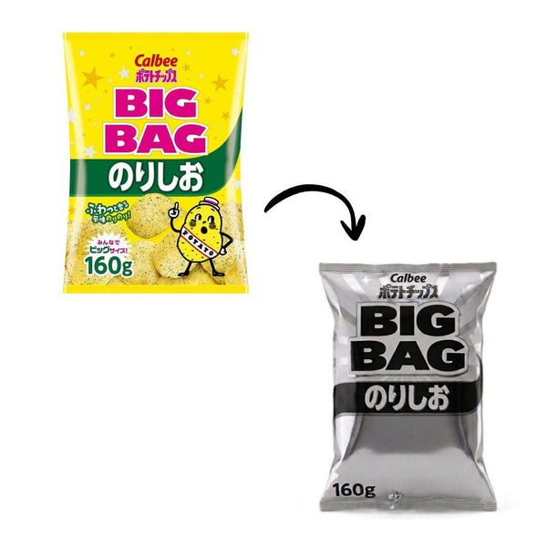 Calbee Norishio Salted Seaweed Potato Chips Big Bag 5.6oz (Pack of 3)