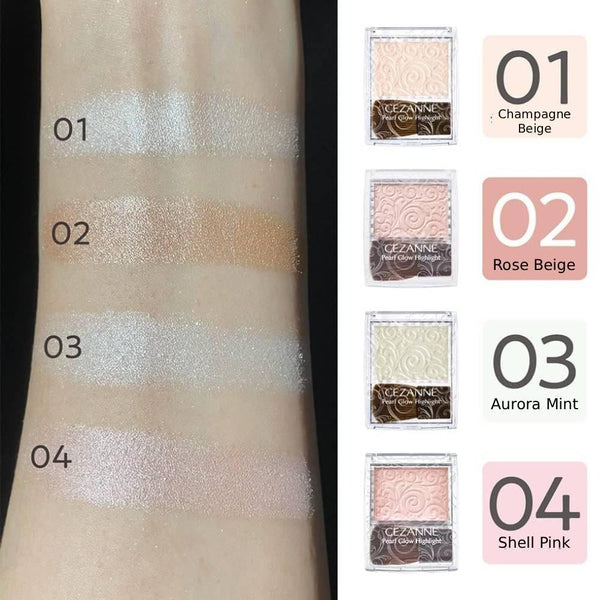 Cezanne Pearl Glow Highlighter With Brush 2.4g