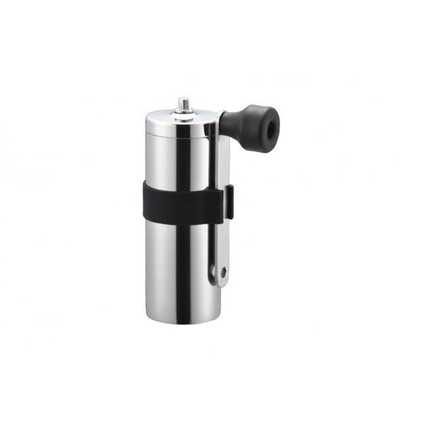 Compact Manual Coffee Grinder Mirrored Stainless Steel 120ml Capacity