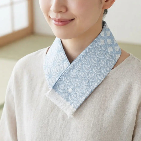 Cooling Neck Scarf Cool Muffler with Ice Pack Pocket Blue 3.1 x 25.5"