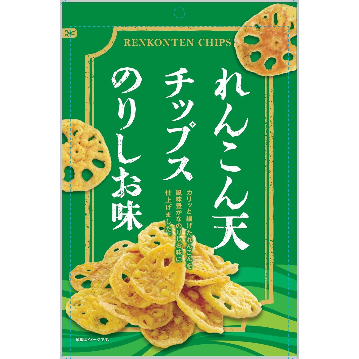 Daiko Foods Nori Renkon Chips Salted Nori Seaweed Lotus Root Snack (Pack of 10)