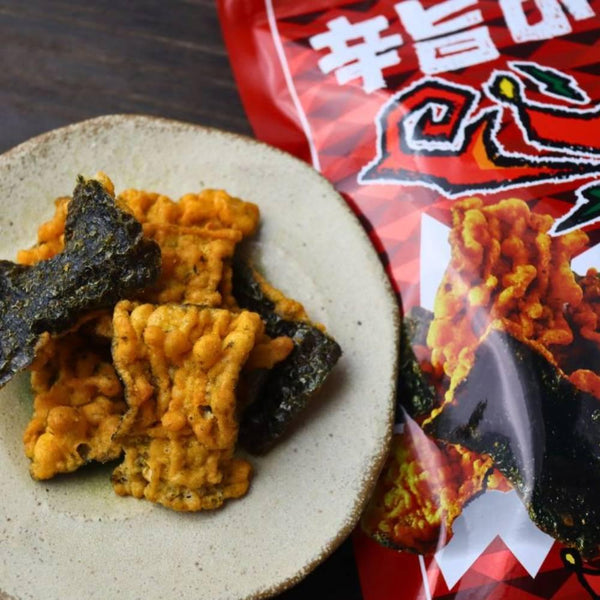 Daiko Foods Noriten Biriri Kun Spicy Togarashi Tempura Seaweed Chips (Pack of 10)