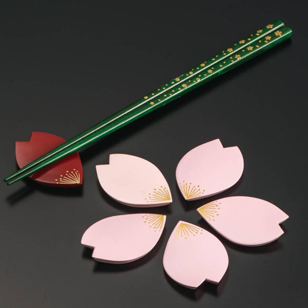 Decorative Sakura Chopsticks Rest Cherry Blossom Petal Shaped Pink 1pc