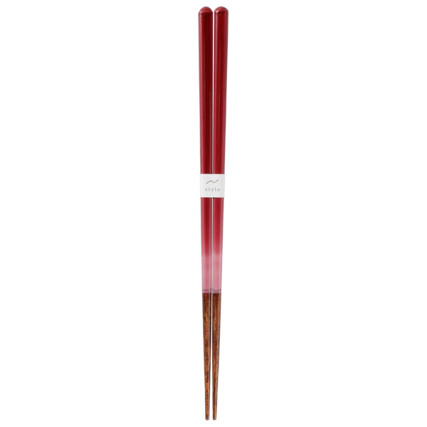 Aoba Dishwasher Safe Wooden Chopsticks Wine Red 23cm
