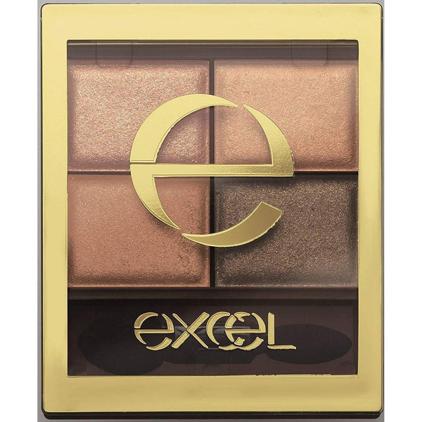 Excel Skinny Rich Shadow 4-Color Eyeshadow Quad Natural Brown Tones