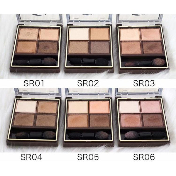 Excel Skinny Rich Shadow 4-Color Eyeshadow Quad Natural Brown Tones