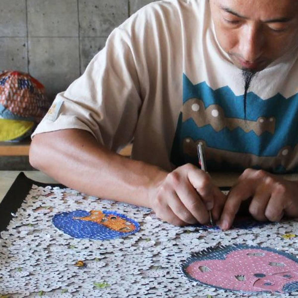 Furoshiki Hedgehog Design Green Cotton Wrapping Cloth Book Cover 50cm