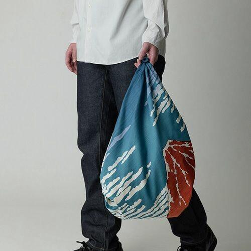 Furoshiki Red Fuji Ukiyo-e Art Cotton Wrapping Cloth 104×104cm