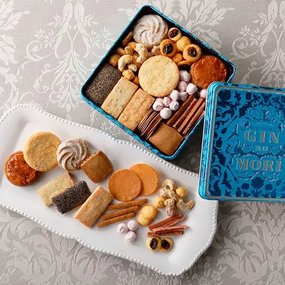 Gin No Mori Luxury Handmade Cookie Assortment Tin Gift Box (14 Types)