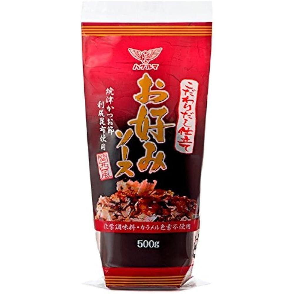 Haguruma Kansai Style Okonomiyaki Sauce Special Grade Brown Sauce 500g