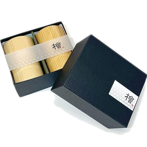 Handcrafted Wooden Beer Cup Hinoki Beer Glass 160ml (Set of 2)