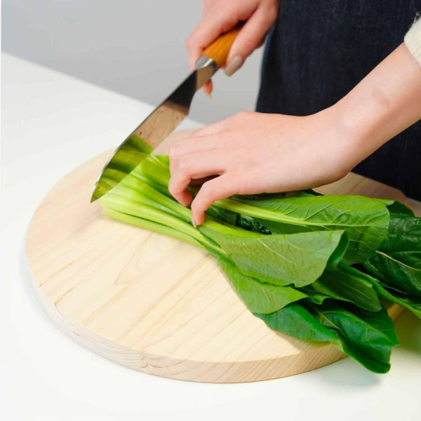 Handmade Self-Standing Hinoki Cutting Board Wooden Chopping Board