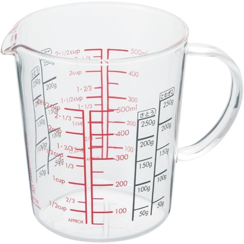 Hario Heat-Resistant Glass Microwaveable Measuring Cup 500ml