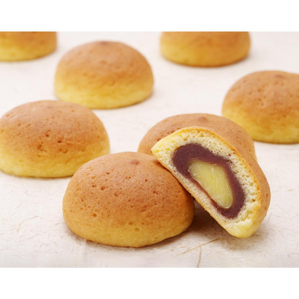 Hatada Hime no Tsuki Custard & Sweet Red Bean Paste Filled Bun (Pack of 10)