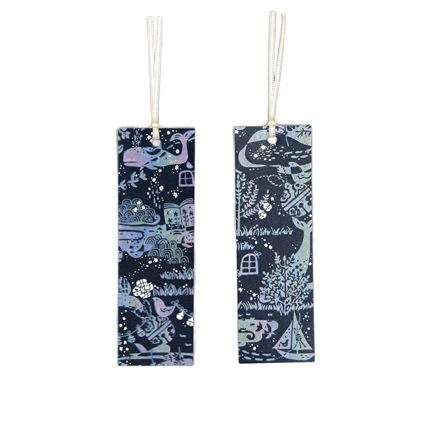 Holographic Foil Stamped Bookmark Whale Memorial Design 2 ct.