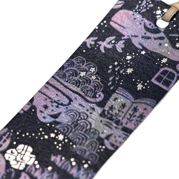 Holographic Foil Stamped Bookmark Whale Memorial Design 2 ct.