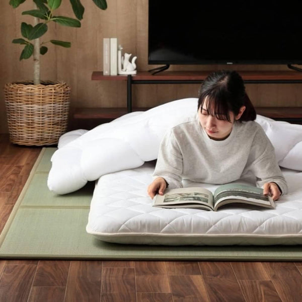 Ikehiko 3-Piece Japanese Tatami Mat Mattress Futon Base Double