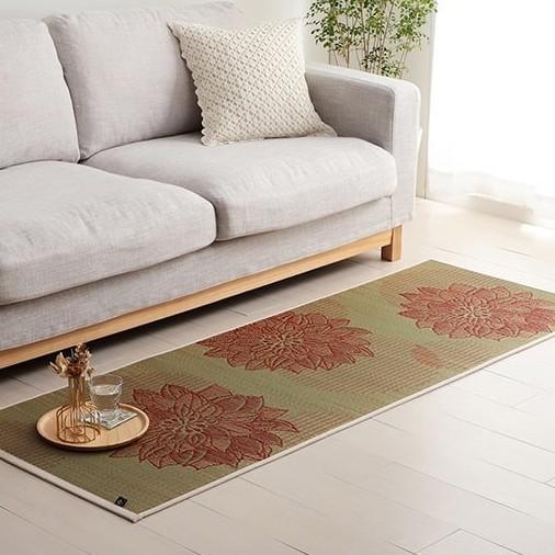 Ikehiko Igusa Tatami Yoga Mat Lotus Flower Pattern 185cm
