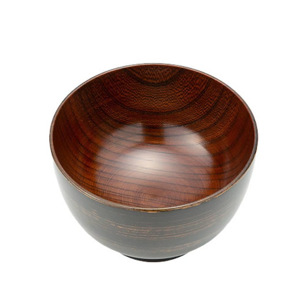 Isuke Japanese Lacquered Wooden Soup Bowl Black