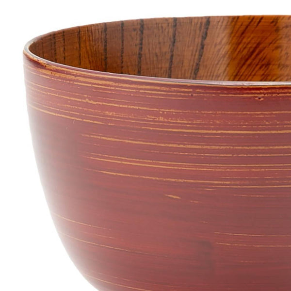 Isuke Japanese Lacquered Wooden Soup Bowl Red