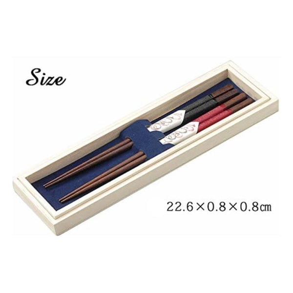Isuke Lacquered Japanese Chopsticks In Wooden Box (Set of 2 Pairs)