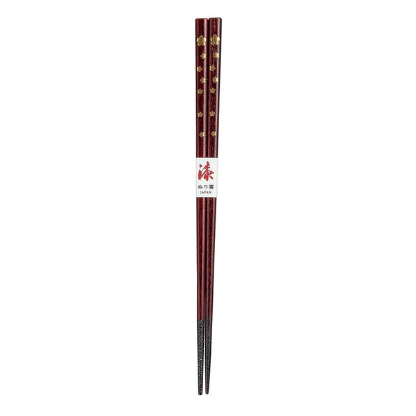 Isuke Lacquered Wooden Japanese Chopsticks Vermilion Red