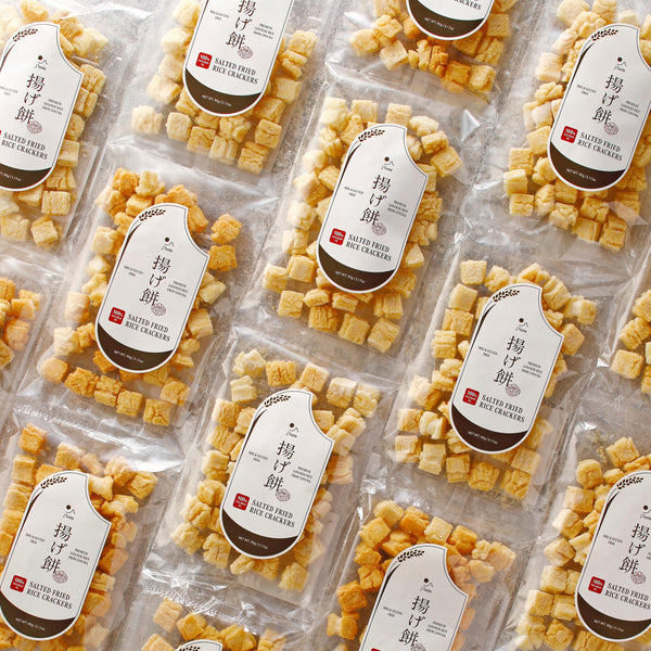 J Taste Agemochi Salted Gluten-Free Japanese Rice Crackers 90g