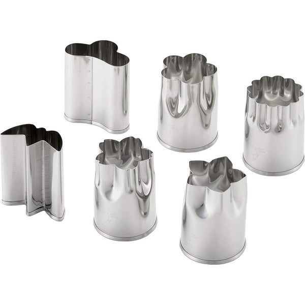 Japanese Decorative Steel Vegetable Cutters With Case (Set of 6)