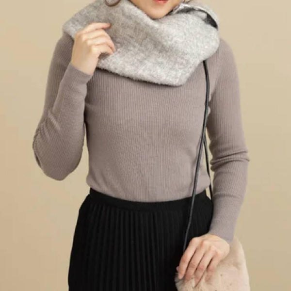 Jogan Baby Alpaca Wool Neck Warmer Fluffy Thermal Scarf 75×45cm