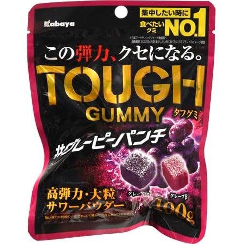 Kabaya Tough Gummy Alpha & Betta Grape Chewy Gummies 100g