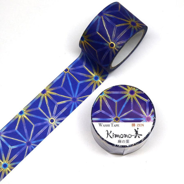 Kamiiso Kimono Washi Tape Hemp Leaf Pattern Masking Tape