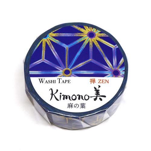 Kamiiso Kimono Washi Tape Hemp Leaf Pattern Masking Tape