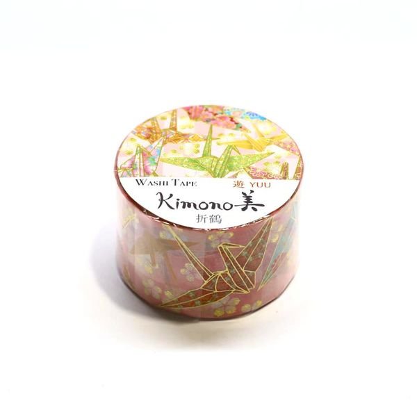 Kamiiso Kimono Washi Tape Origami Crane Pattern Masking Tape