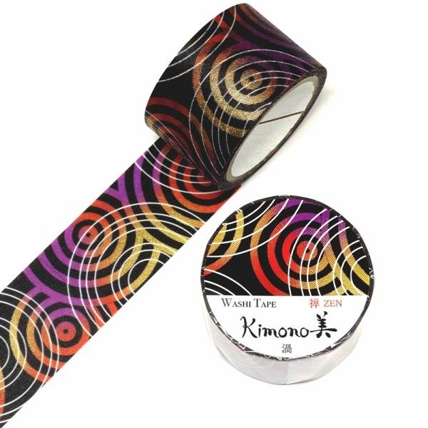 Kamiiso Kimono Washi Tape Zen Vortex Pattern Masking Tape