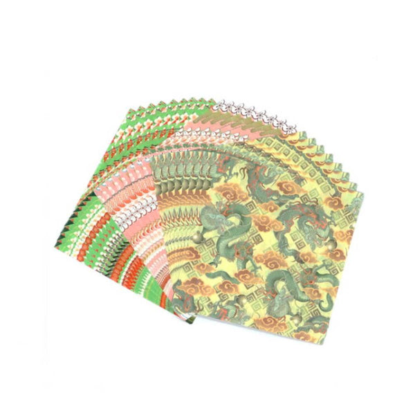Kamiiso Washi Lucky Dragon Pattern Chiyogami Origami Paper 24 ct.