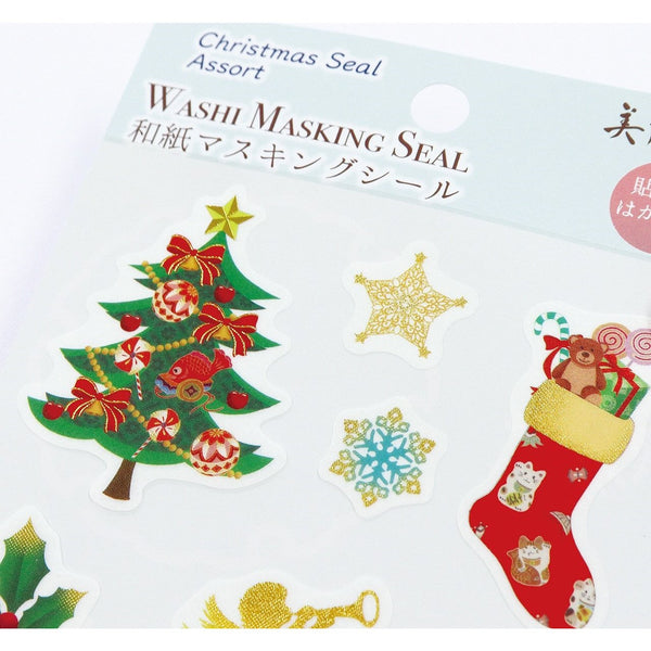 Kamiiso Washi Masking Seal Christmas Scrapbook Stickers Angel Theme