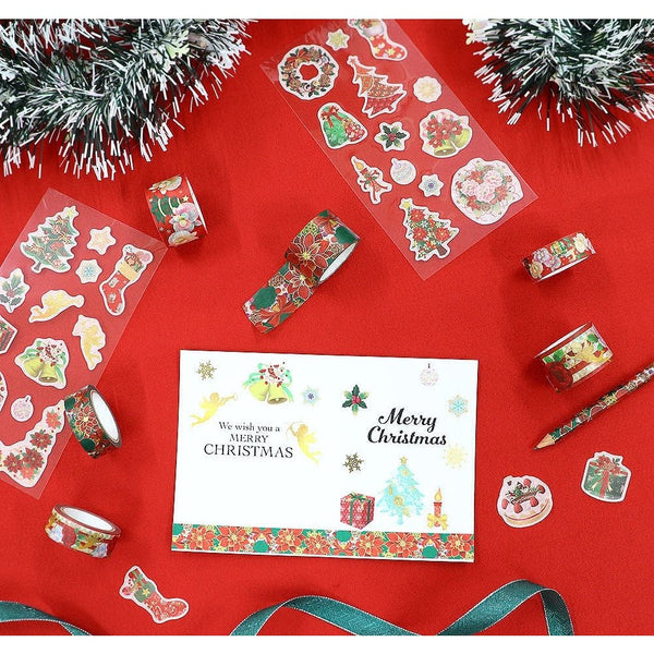 Kamiiso Washi Masking Seal Christmas Scrapbook Stickers Cake Theme
