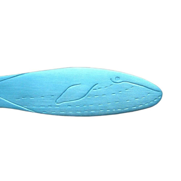 Katariki Cute Aluminum Ice Cream Spoon Whale Marine Blue 11.6cm