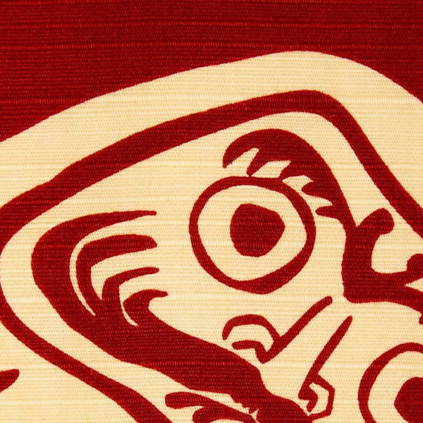 Kenema Furoshiki Shichiten Hakki Medium Red Cotton Wrapping Cloth 90cm