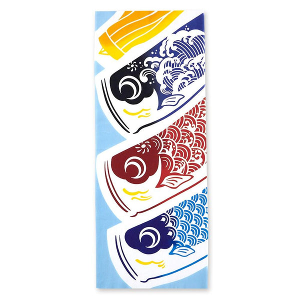 Kenema Tenugui Flying Carp Japanese Traditional Hand Dyed Cloth