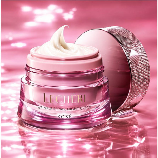 Kosé Lecheri Wrinkle Repair Night Cream for Plump Firm Skin 1.4 oz