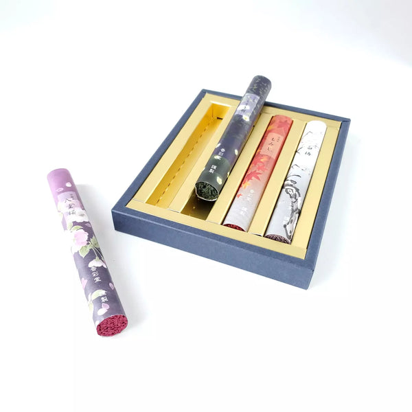 Kousaido Seasonal Incense Sticks Gift Box Four Fragrances 180 Sticks